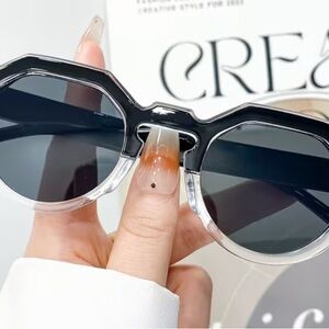 Chic Black and Clear Sunglasses